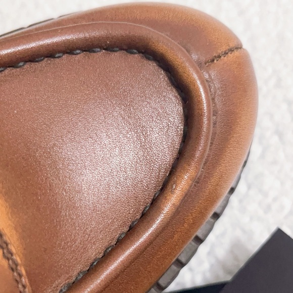 PRADA Women’s Double Chocolate Leather Loafers - Picture 4 of 15